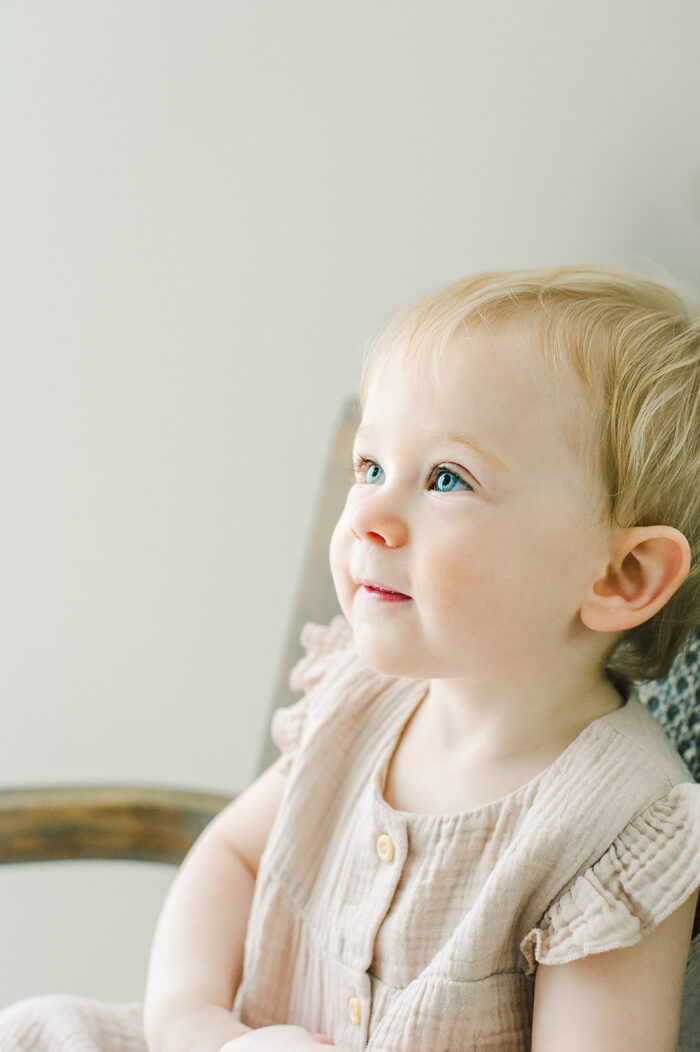 beautiful portrait of one year old