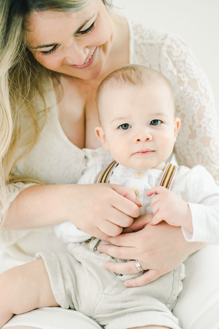beautiful mother and son moment