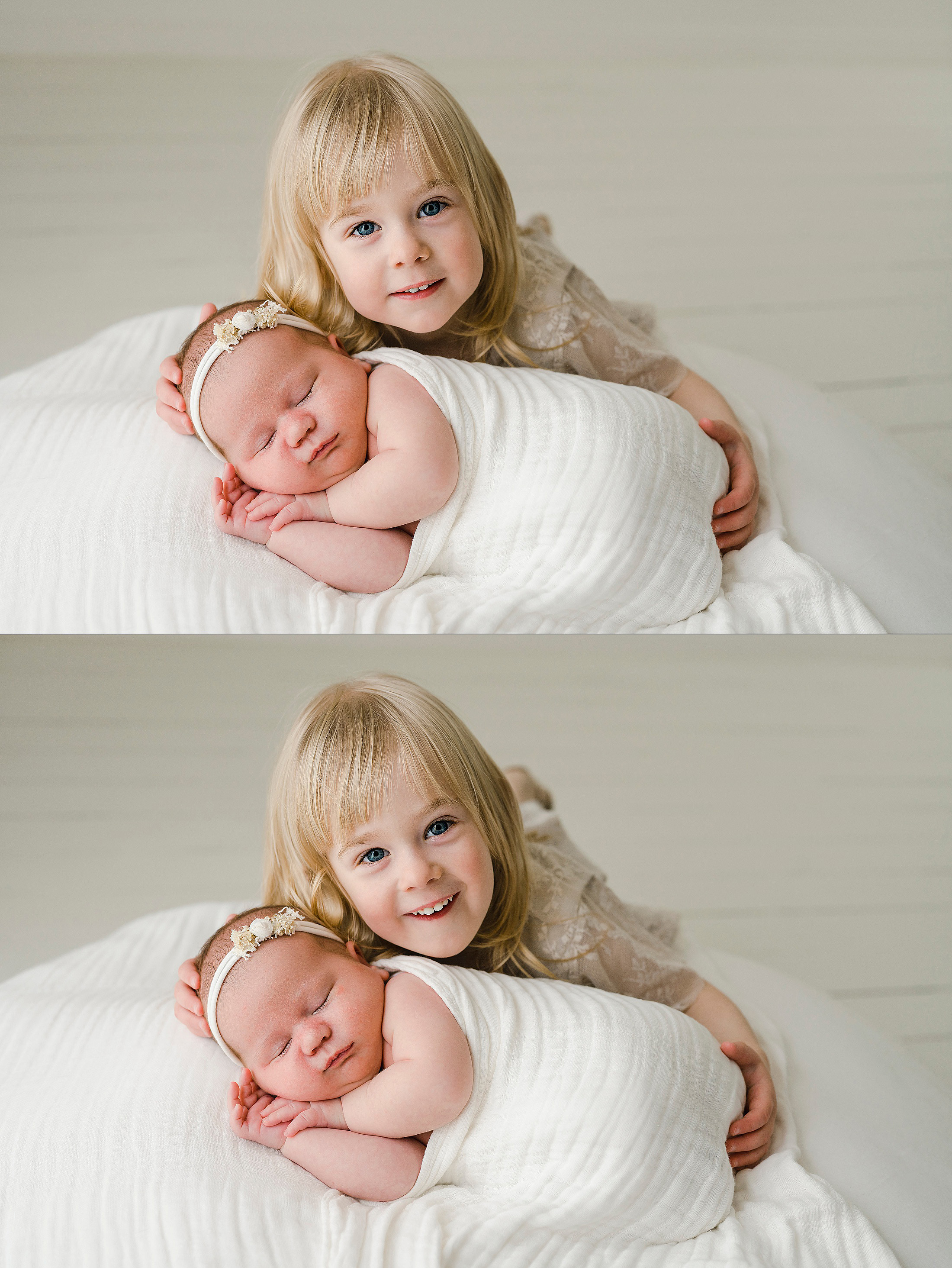 beautiful newborn photos with toddlers